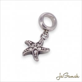 Korálka s príveskom 24x12mm CHIRURGICKÁ OCEĽ, 1ks (ch1758)